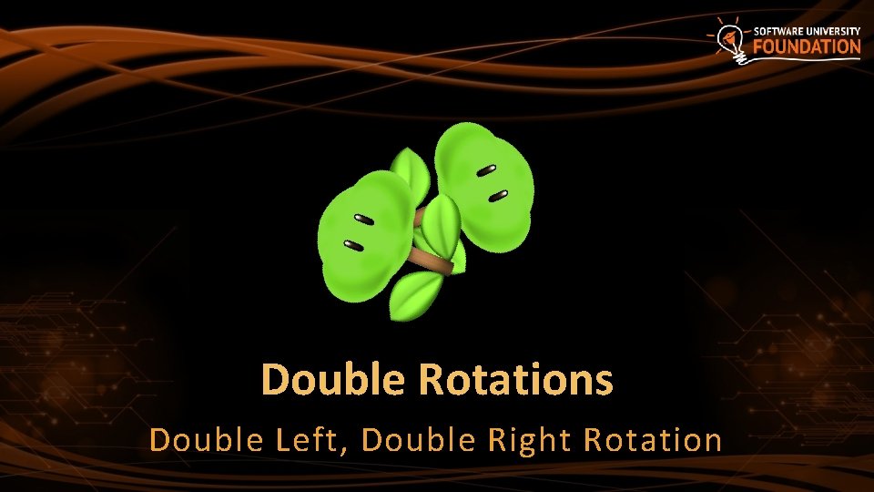 Double Rotations Double Left, Double Right Rotation Double Rotations Double Left, Double Right Rotation
