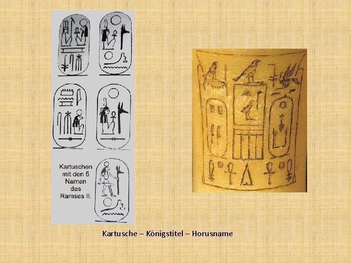 Kartusche – Königstitel – Horusname 