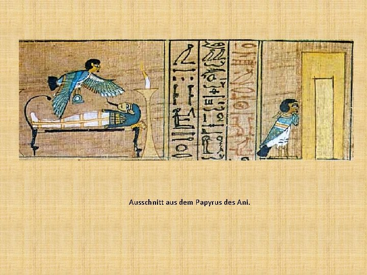 Ausschnitt aus dem Papyrus des Ani. 