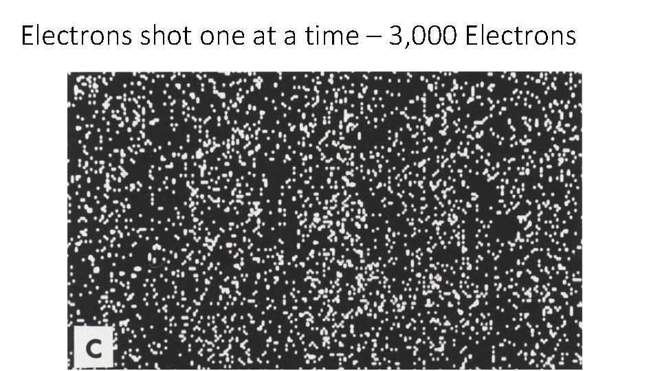 Electrons shot one at a time – 3, 000 Electrons 