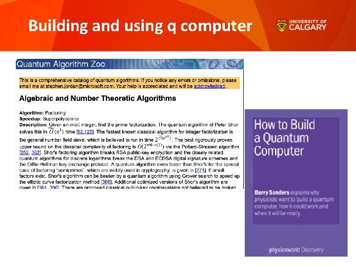 Building and using q computer 