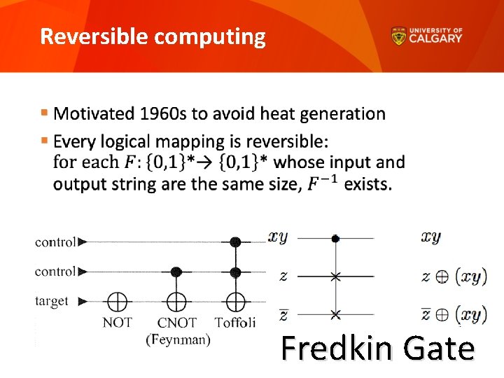 Reversible computing § Fredkin Gate 