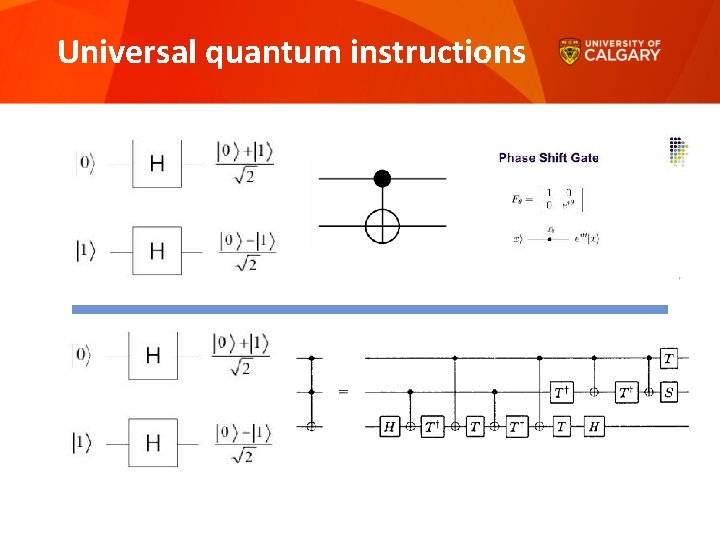 Universal quantum instructions 