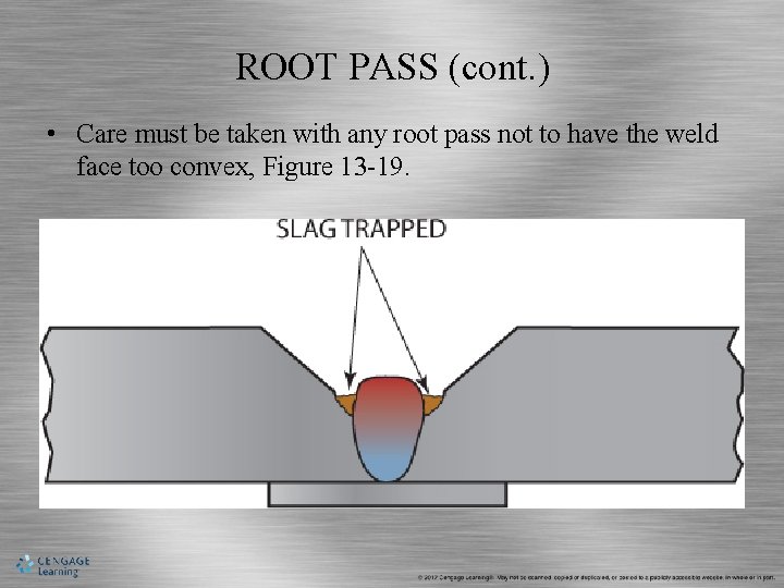 ROOT PASS (cont. ) • Care must be taken with any root pass not