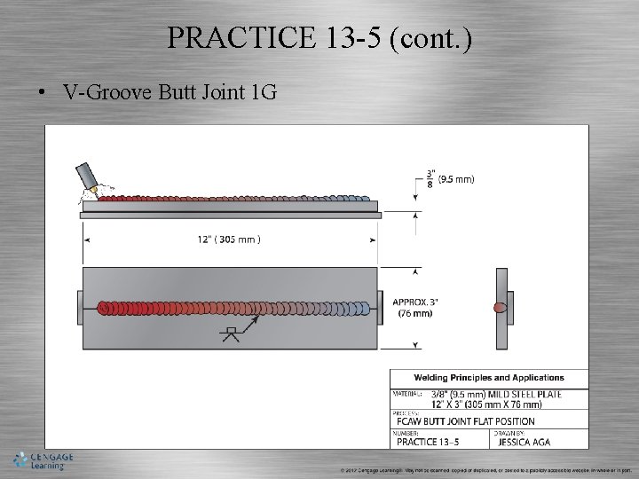 PRACTICE 13 -5 (cont. ) • V-Groove Butt Joint 1 G 