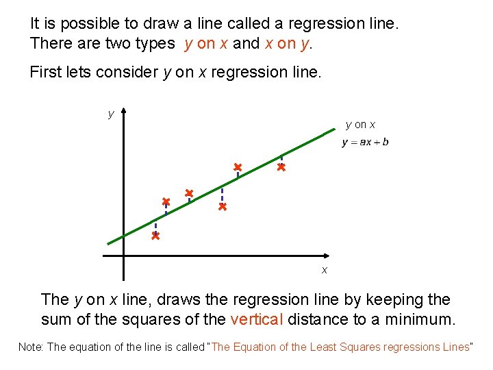 It is possible to draw a line called a regression line. There are two