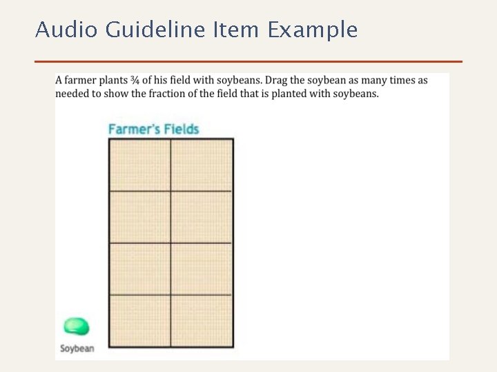 Audio Guideline Item Example 