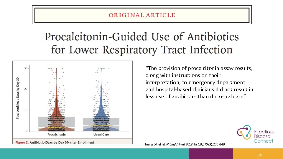 “The provision of procalcitonin assay results, along with instructions on their interpretation, to emergency