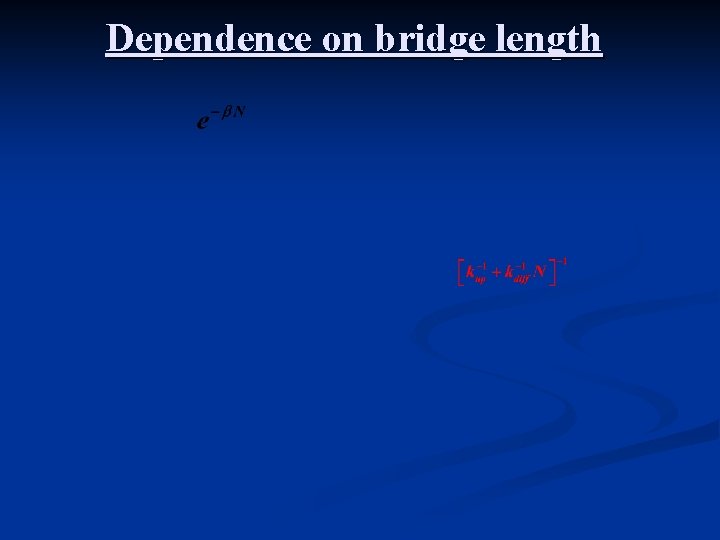 Dependence on bridge length 