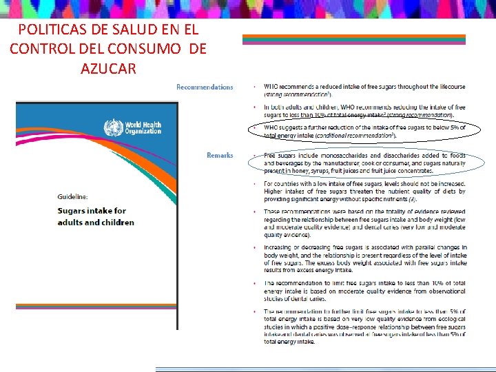 POLITICAS DE SALUD EN EL CONTROL DEL CONSUMO DE AZUCAR 