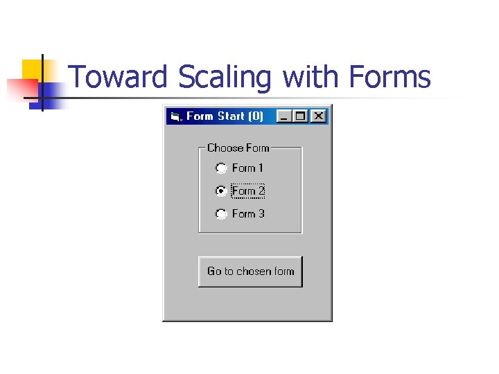 Toward Scaling with Forms 