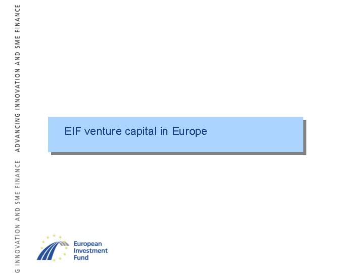 EIF venture capital in Europe 