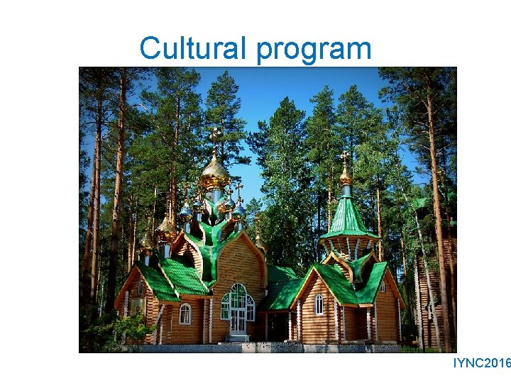 Cultural program IYNC 2016 