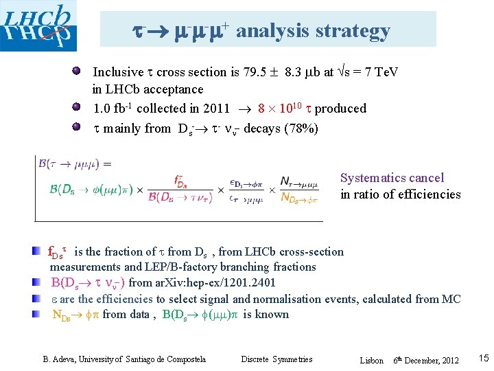  - - - + analysis strategy Inclusive cross section is 79. 5 8.