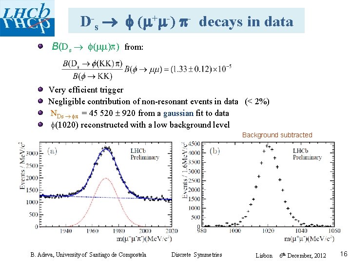 D-s ( + -) - decays in data B(Ds ( ) ) from: Very