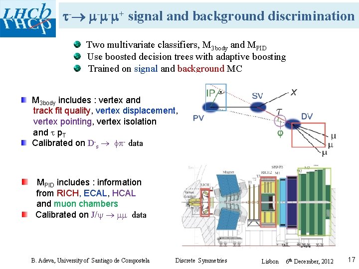  - - - + signal and background discrimination Two multivariate classifiers, M 3