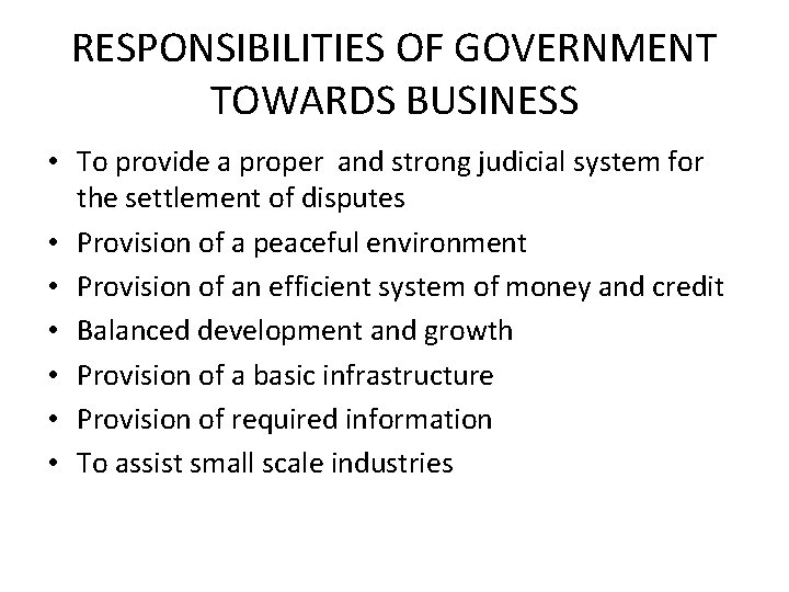 THE RELATIONSHIP BETWEEN GOVERNMENT AND BUSINESS GOVERNMENT AND