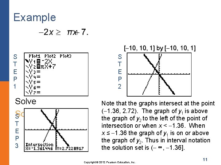 Example [ 10, 1] by [ 10, 1] S T E P 1 Solve