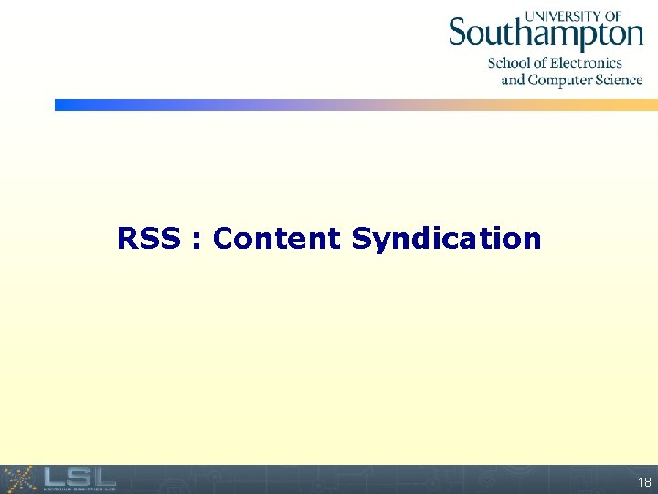 RSS : Content Syndication Event 18 