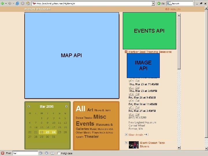 EVENTS API MAP API IMAGE API Event 33 