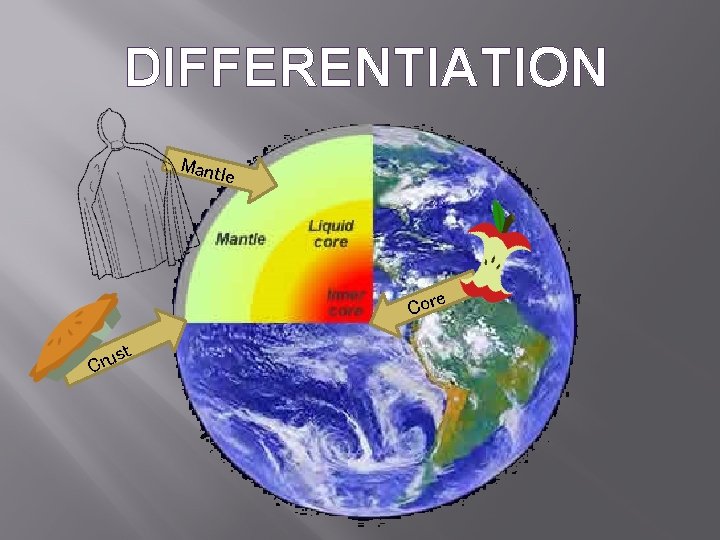 DIFFERENTIATION Mantl e e Cor t s Cru 