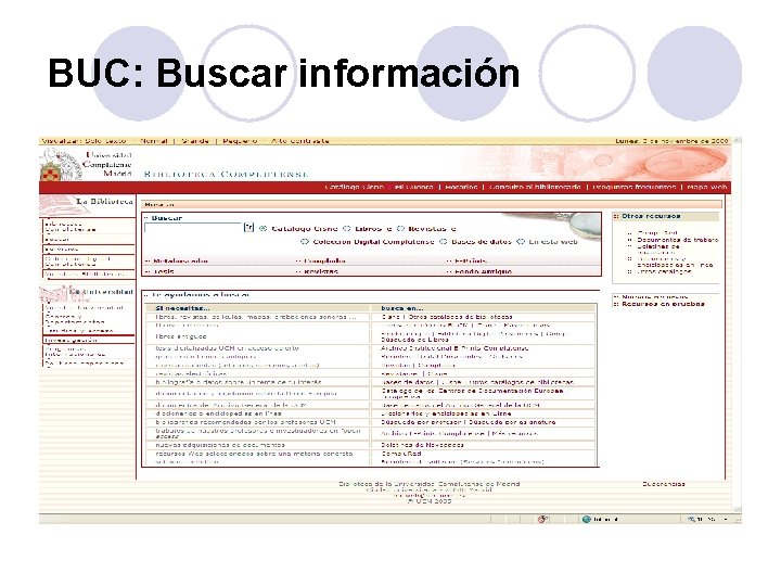 BUC: Buscar información 