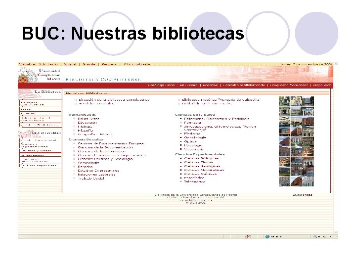 BUC: Nuestras bibliotecas 