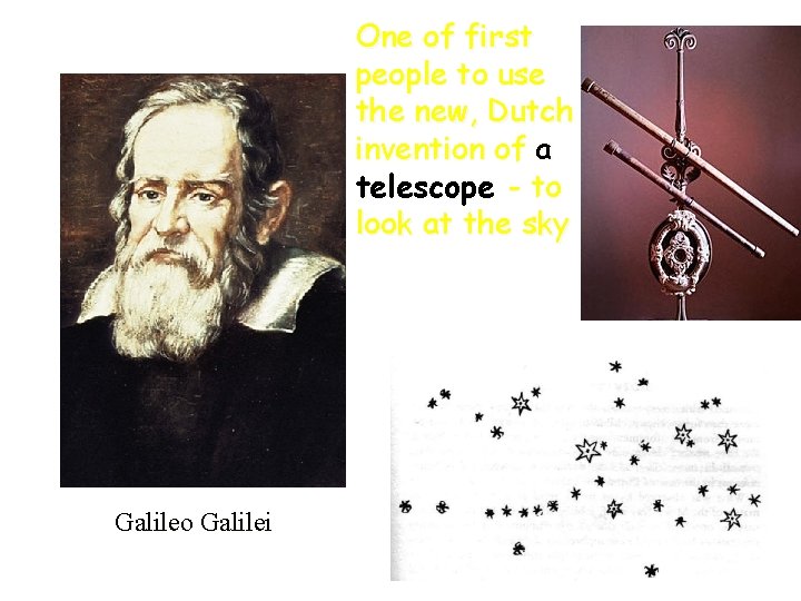 One of first people to use the new, Dutch invention of a telescope -