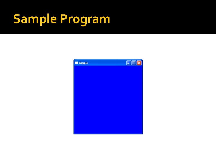 Sample Program 