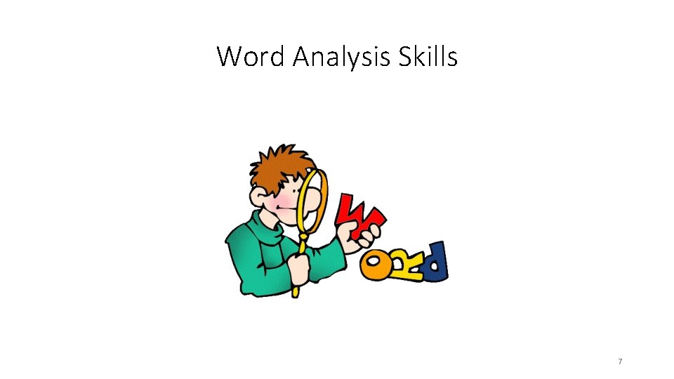 Word Analysis Skills 7 