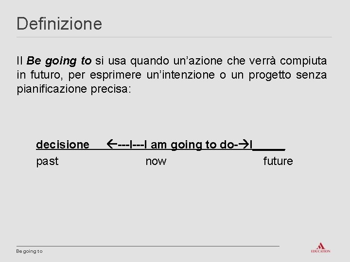 To Be Going To Quando Si Usa Be going to Definizione Il Be going to