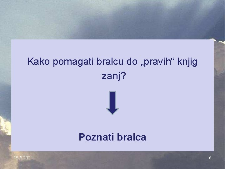 Kako pomagati bralcu do „pravih“ knjig zanj? Poznati bralca 19. 5. 2021 5 