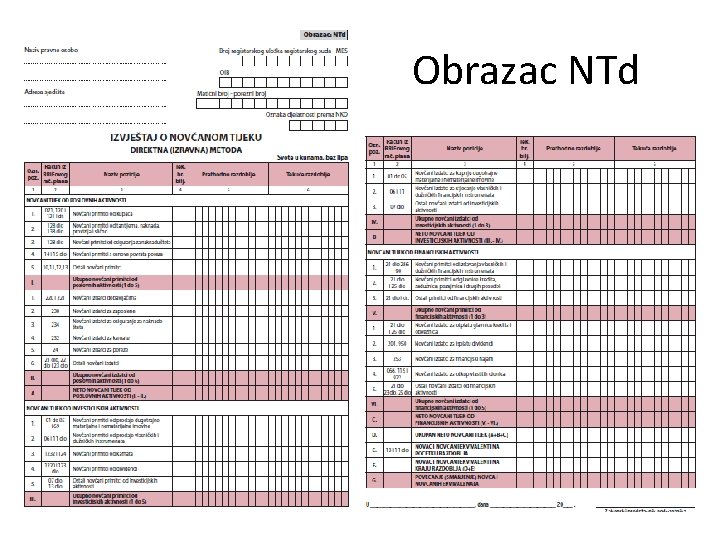 Obrazac NTd 