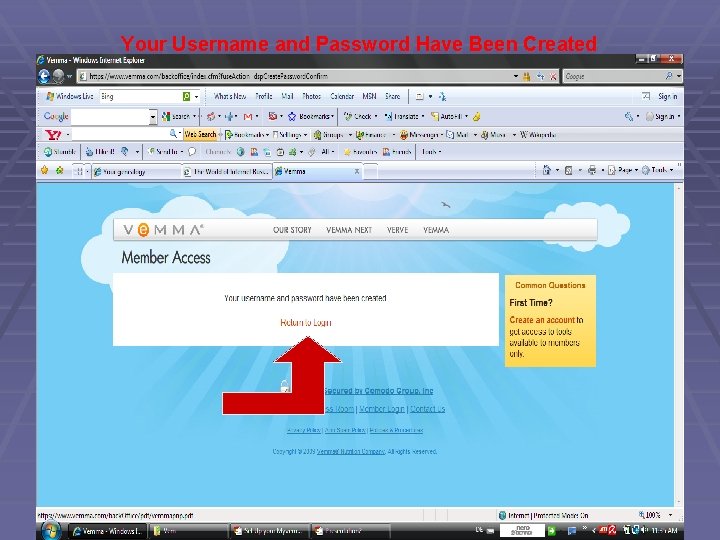Your Username and Password Have Been Created 