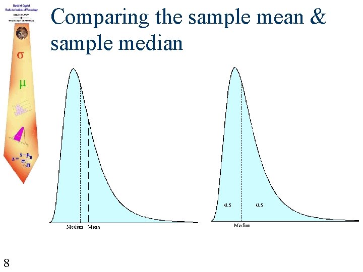 Comparing the sample mean & sample median 8 