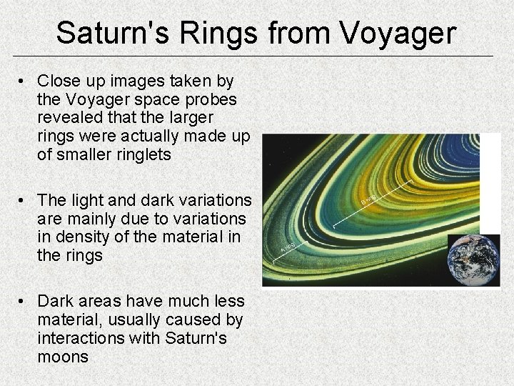 Saturn's Rings from Voyager • Close up images taken by the Voyager space probes