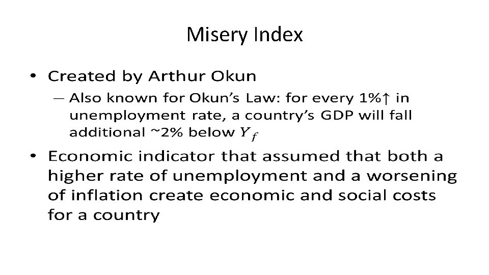 Misery Index • 