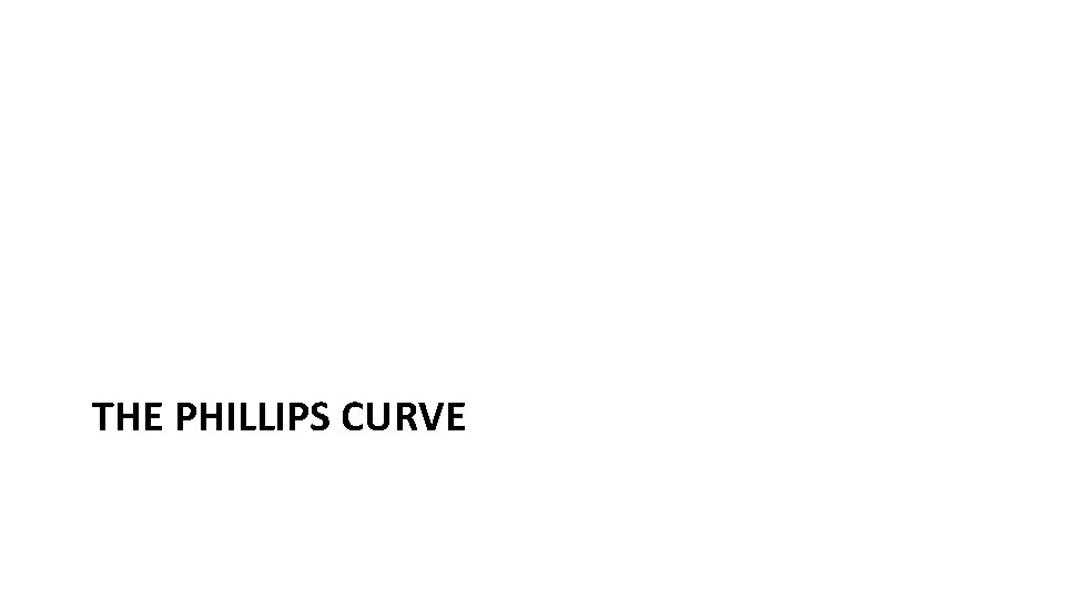 THE PHILLIPS CURVE 