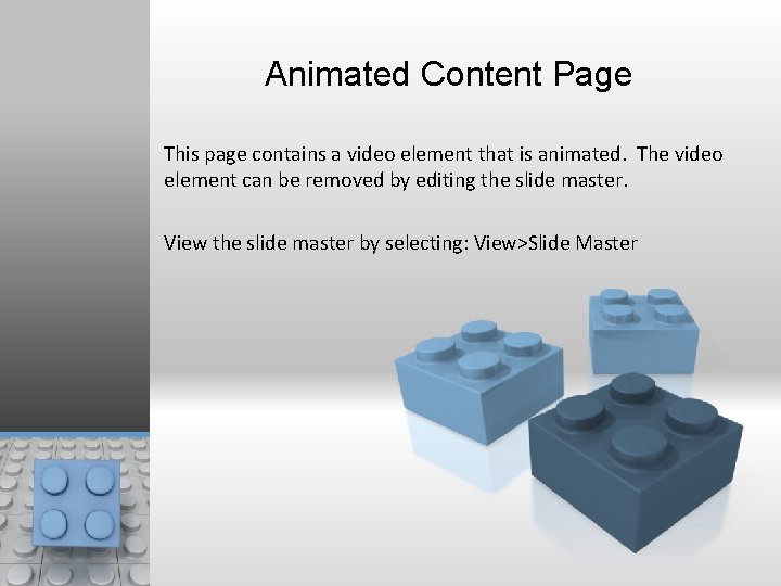 Animated Content Page This page contains a video element that is animated. The video