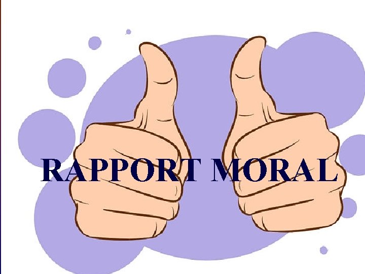 RAPPORT MORAL 