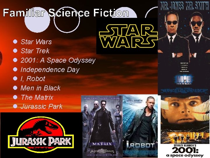 l l l l Star Wars Star Trek 2001: A Space Odyssey Independence Day