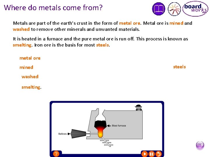 Where do metals come from? Metals are part of the earth’s crust in the