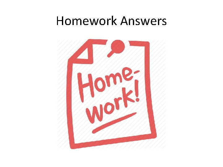 Homework Answers 