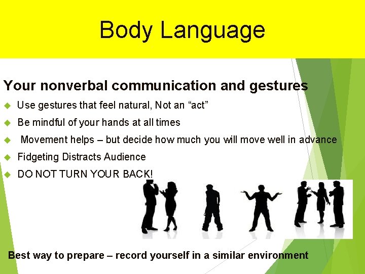 Body Language Your nonverbal communication and gestures Use gestures that feel natural, Not an Body Language Your nonverbal communication and gestures Use gestures that feel natural, Not an