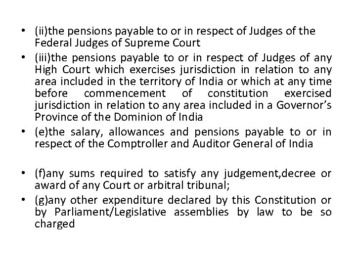  • (ii)the pensions payable to or in respect of Judges of the Federal