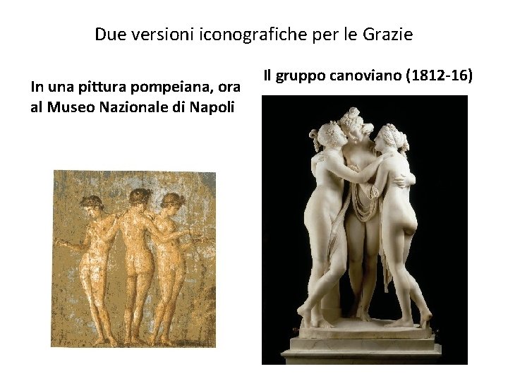 Due versioni iconografiche per le Grazie In una pittura pompeiana, ora al Museo Nazionale