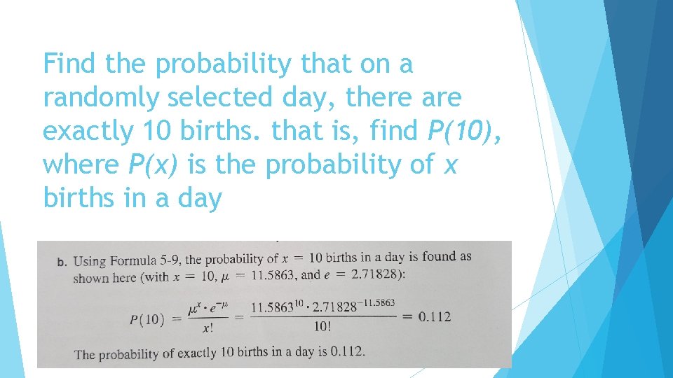 Find the probability that on a randomly selected day, there are exactly 10 births.