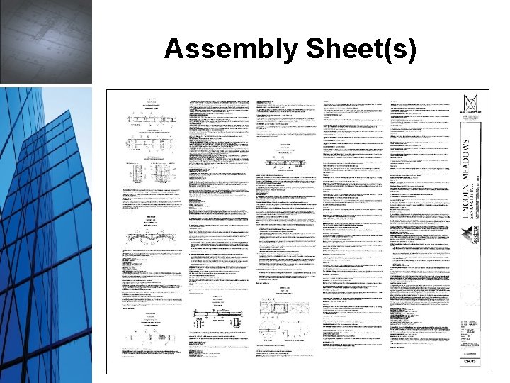 Assembly Sheet(s) 