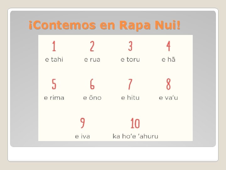 ¡Contemos en Rapa Nui! 
