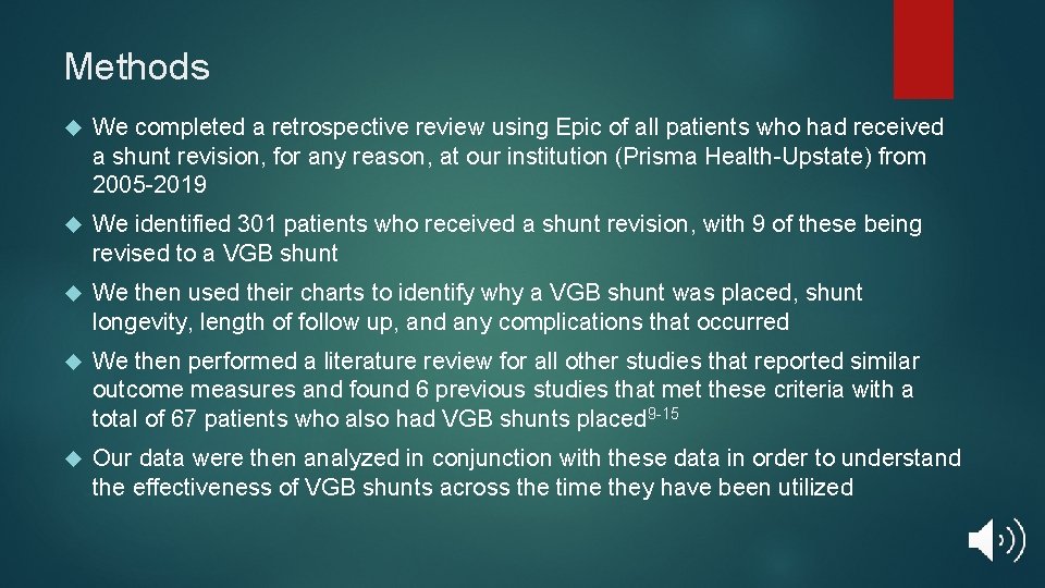 Methods We completed a retrospective review using Epic of all patients who had received
